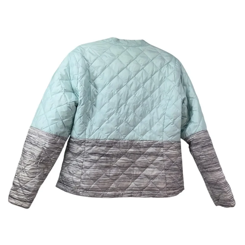 Lole Kora Reversible Down Jacket Mint black white / Solid Blue Size Large
